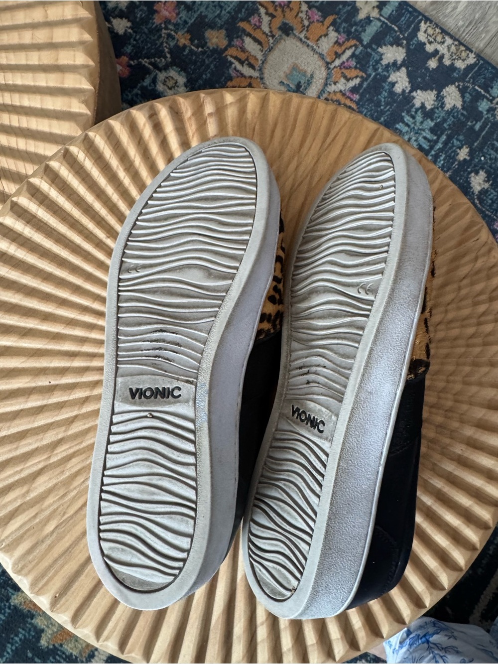 Vionic Demetra Slip On Sneaker Tan Pony Hair Leopard Size 8 - Picture 10 of 11